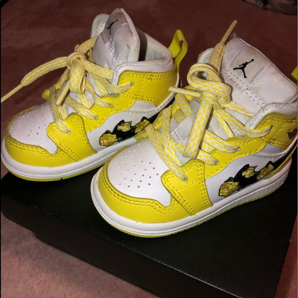 Toddler Jordan 1 mid yellow/black-white